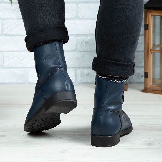 Imagine Ghete bărbați piele naturală 880 Blue