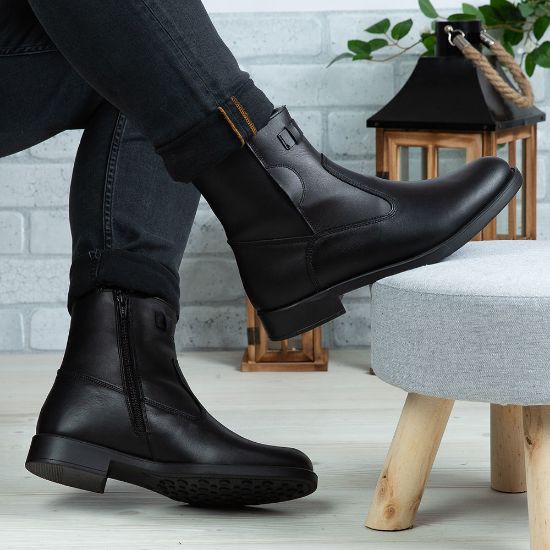 Imagine Ghete bărbați piele naturală 880 Negru