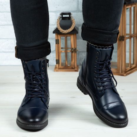 Imagine Ghete bărbați piele naturală 900 Blue