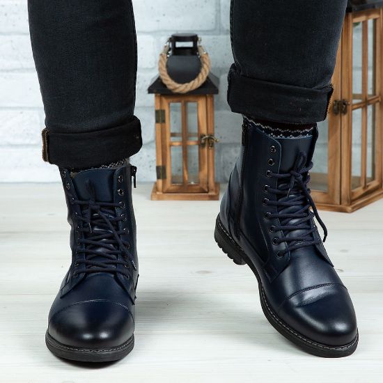 Imagine Ghete bărbați piele naturală 900 Blue