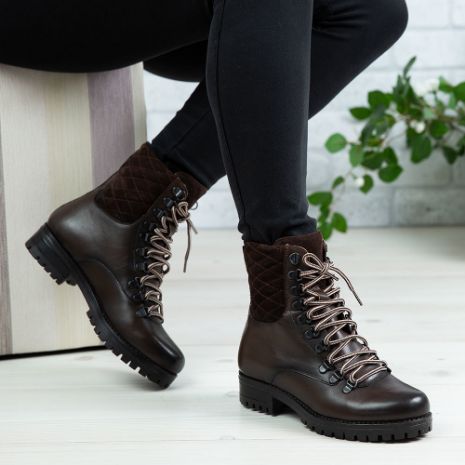 Imagine Ghete damă piele naturală N153 Maro