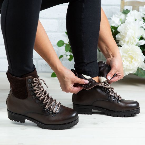 Imagine Ghete damă piele naturală N153 Maro