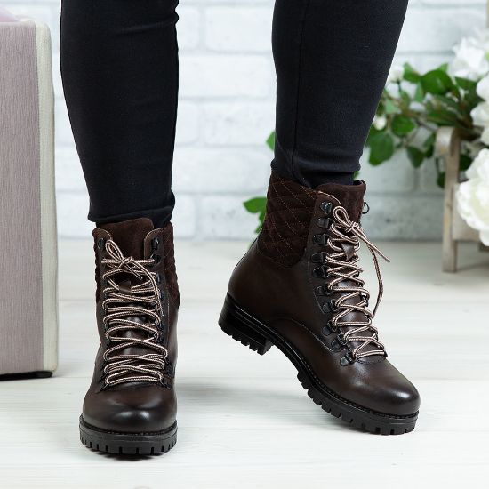 Imagine Ghete damă piele naturală N153 Maro