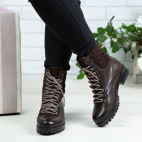 Imagine Ghete damă piele naturală N153 Maro