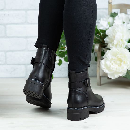 Imagine Ghete damă piele naturală N229 Negru