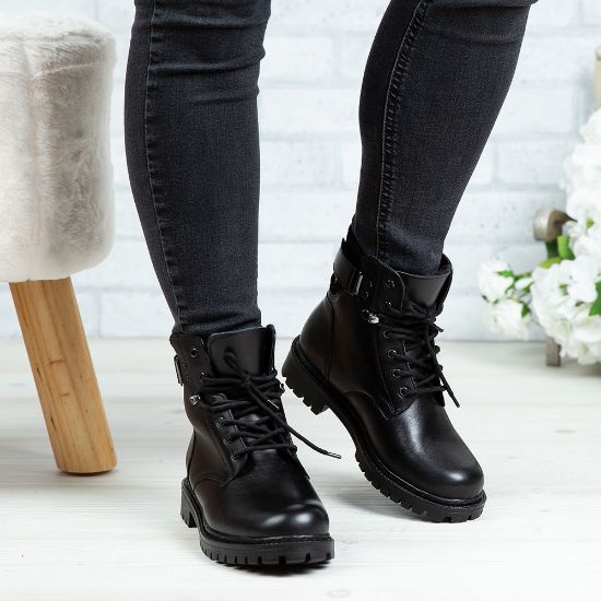 Imagine Ghete copii piele naturală 321 Negru