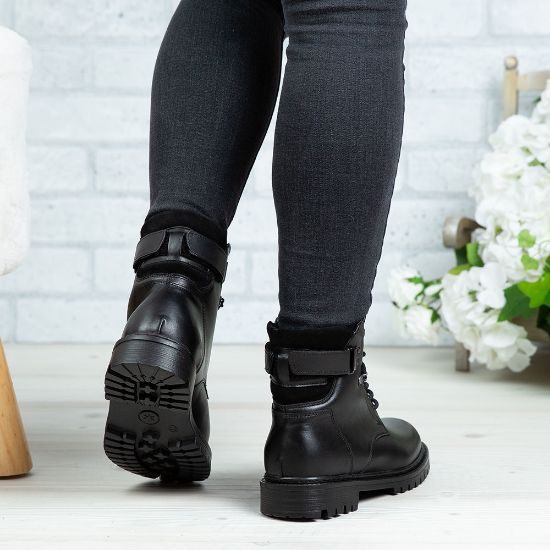 Imagine Ghete copii piele naturală 321 Negru