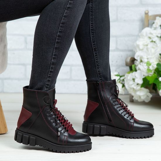 Imagine Ghete damă piele naturală 707 Negru