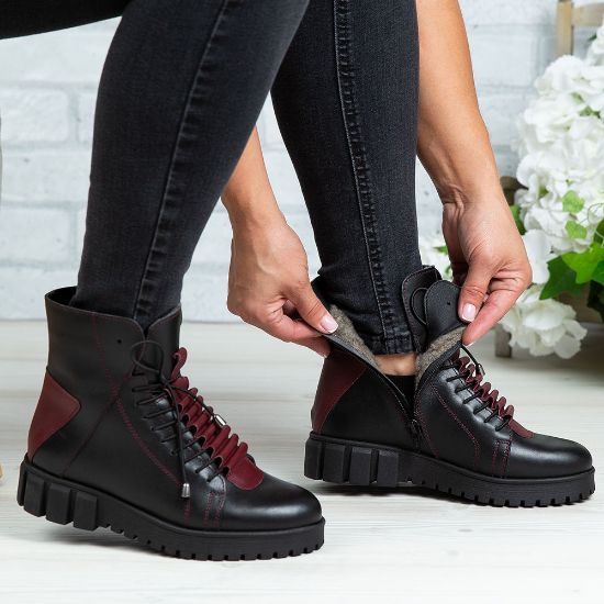 Imagine Ghete damă piele naturală 707 Negru