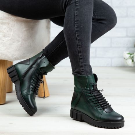 Imagine Ghete damă piele naturală 707 Verde