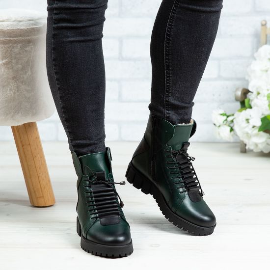 Imagine Ghete damă piele naturală 707 Verde