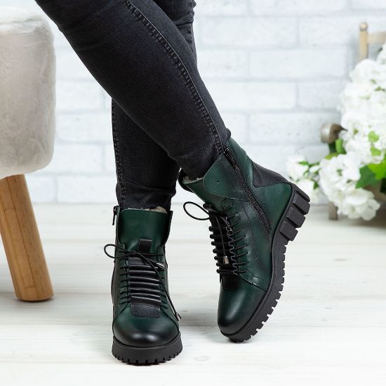 Imagine Ghete damă piele naturală 707 Verde