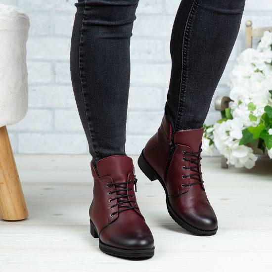 Imagine Ghete damă piele naturală 750 Vișiniu