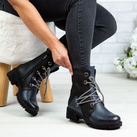 Imagine Ghete damă piele naturală 755 Blue