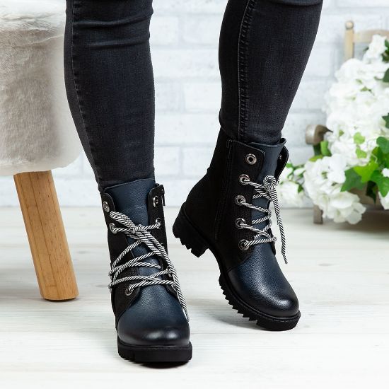 Imagine Ghete damă piele naturală 755 Blue