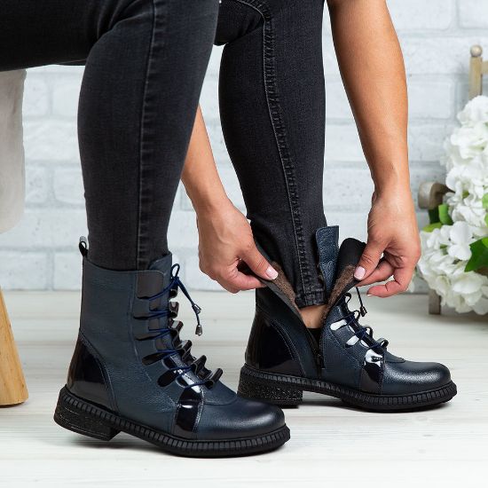 Imagine Ghete damă piele naturală 756 Blue