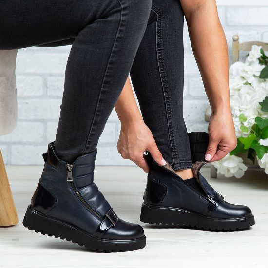 Imagine Ghete damă piele naturală 762 Blue