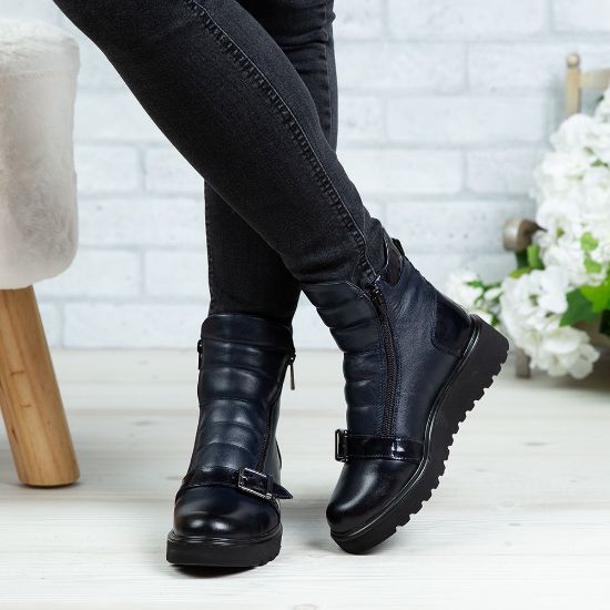 Imagine Ghete damă piele naturală 762 Blue