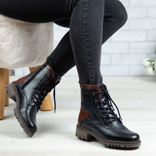 Imagine Ghete damă piele naturală 780 Blue