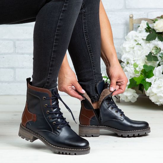 Imagine Ghete damă piele naturală 780 Blue