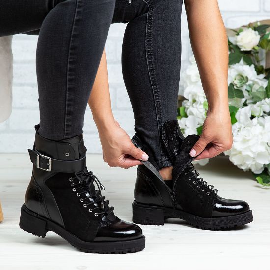 Imagine Ghete damă piele naturală 788 Negru