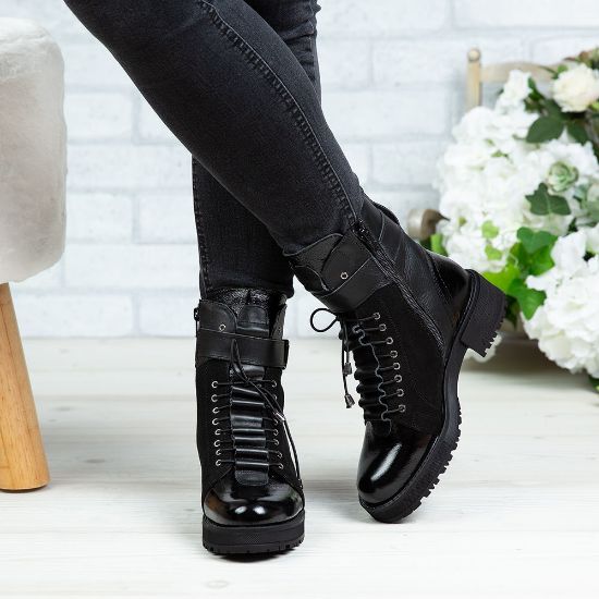 Imagine Ghete damă piele naturală 788 Negru