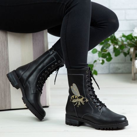 Imagine Ghete damă piele naturală 790-A Negru