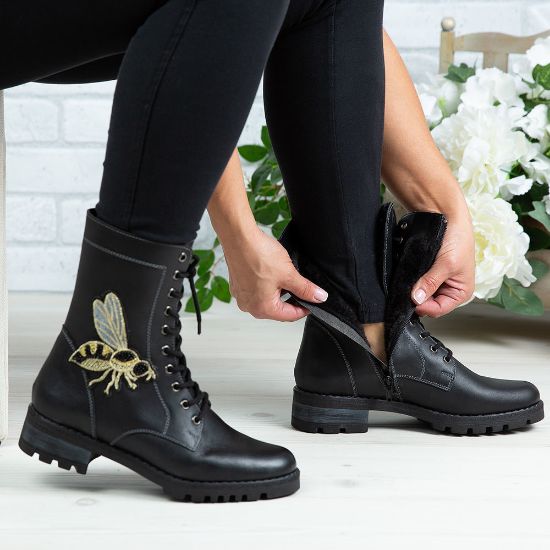 Imagine Ghete damă piele naturală 790-A Negru