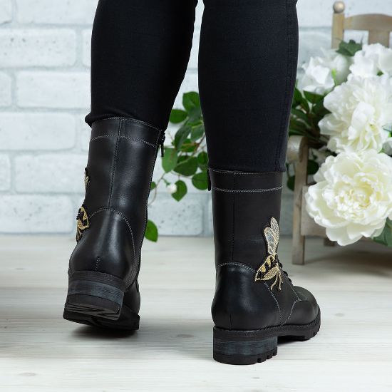 Imagine Ghete damă piele naturală 790-A Negru