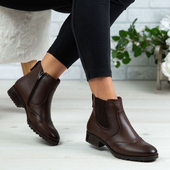 Imagine Ghete damă piele naturală N812 Maro