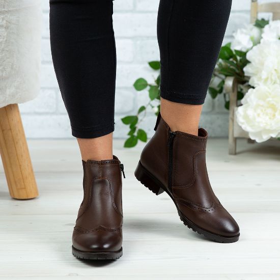 Imagine Ghete damă piele naturală N812 Maro