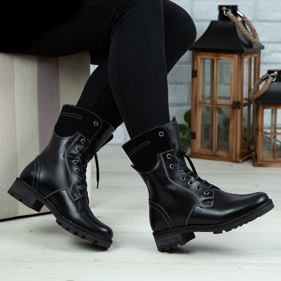 Imagine Ghete damă piele naturală BO2 Negru