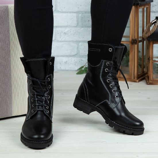 Imagine Ghete damă piele naturală BO2 Negru