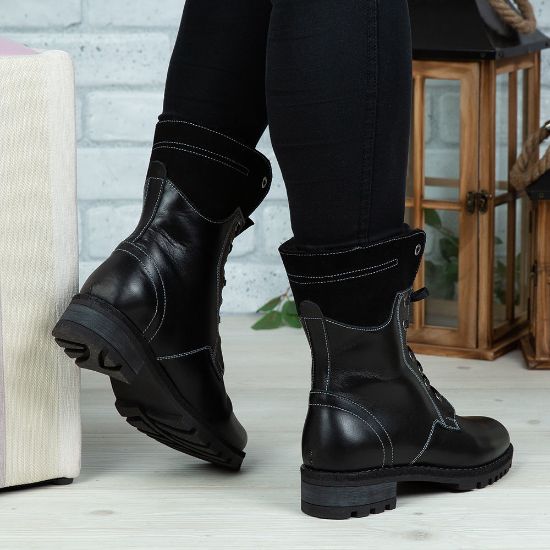 Imagine Ghete damă piele naturală BO2 Negru