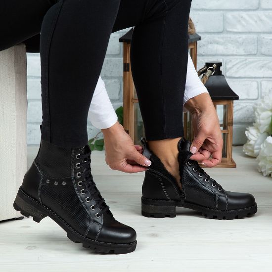 Imagine Ghete damă piele naturală C BO3 Negru