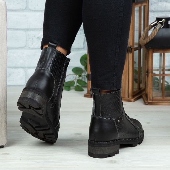 Imagine Ghete damă piele naturală C BO3 Negru