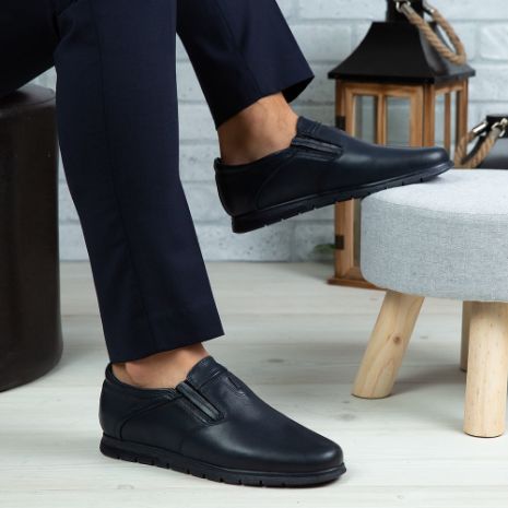 Imagine Mocasini bărbați piele naturală 542 Blue