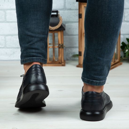 Imagine Pantofi casual bărbați piele naturală 558 G Blue