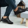 Imagine Pantofi casual bărbați piele naturală 691 Negru