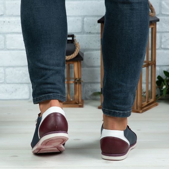 Imagine Pantofi sport bărbați piele naturală 430 Vișiniu