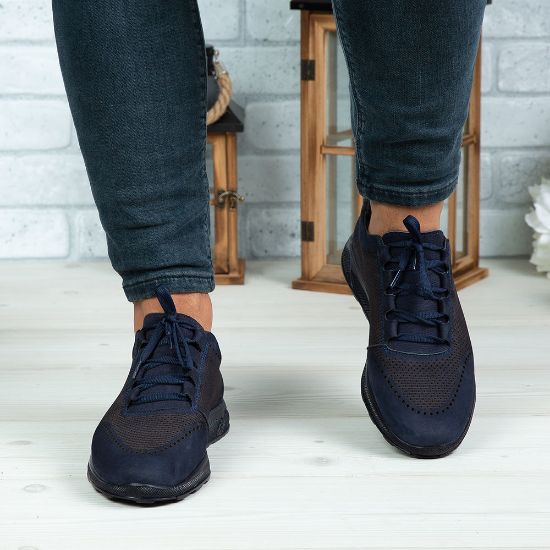 Imagine Pantofi sport bărbați piele naturală 447  Blue