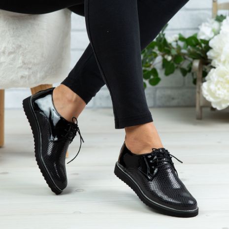 Imagine Pantofi damă piele naturală 136 Negru