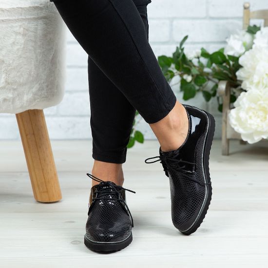 Imagine Pantofi damă piele naturală 136 Negru