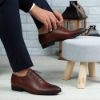 Imagine Pantofi eleganți bărbați din piele naturală O25 Maro