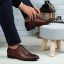 Imagine Pantofi eleganți bărbați din piele naturală O25 Maro