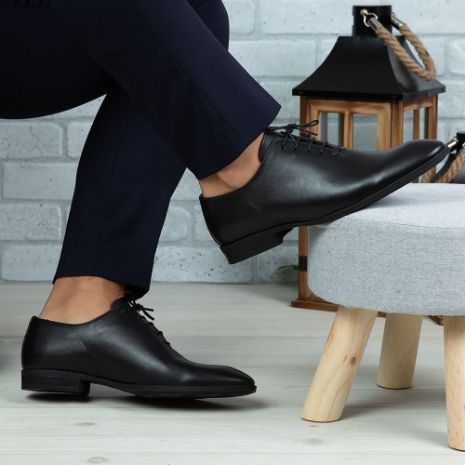 Imagine Pantofi eleganți bărbați din piele naturală O25 Negru