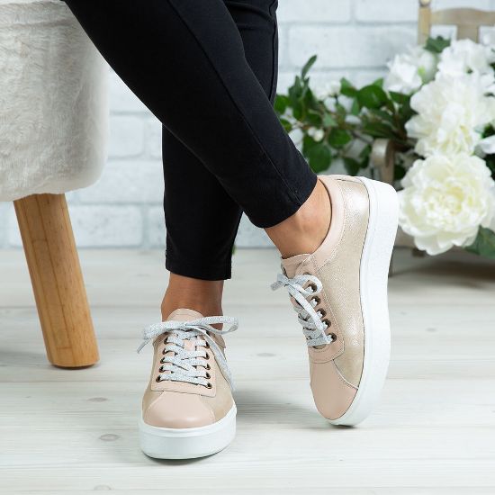 Imagine Pantofi damă piele naturală 137 Bej deschis