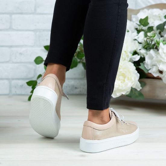 Imagine Pantofi damă piele naturală 137 Bej deschis