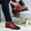 Imagine Pantofi eleganți bărbați din piele naturală O25 Roșu