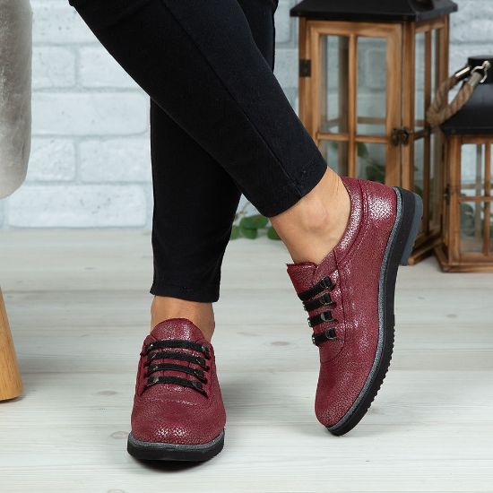 Imagine Pantofi damă piele naturală 138 Vișiniu